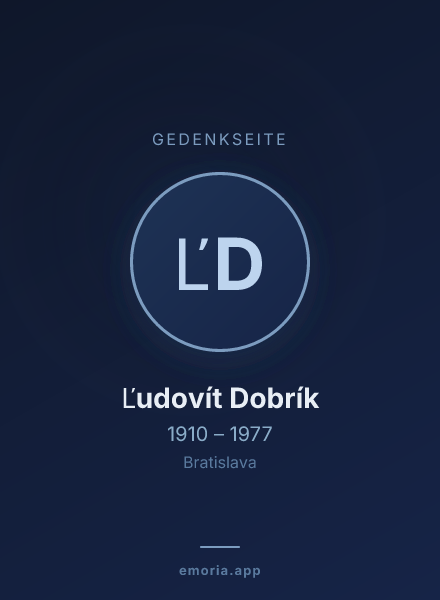 Gedenkportrait von Ľudovít Dobrík