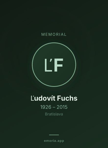 Memorial portrait of Ľudovít Fuchs