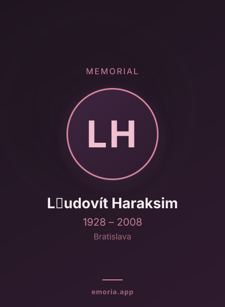 Memorial portrait of L̕udovít Haraksim