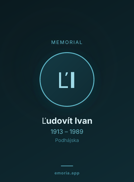 Memorial portrait of Ľudovít Ivan