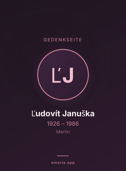 Gedenkportrait von Ľudovít Januška