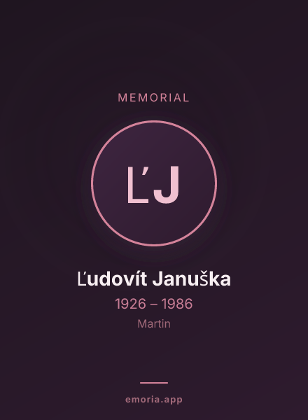 Memorial portrait of Ľudovít Januška