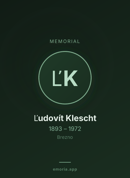 Memorial portrait of Ľudovít Klescht