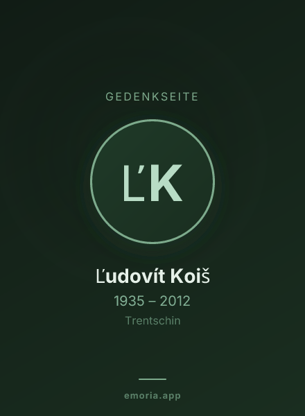 Gedenkportrait von Ľudovít Koiš