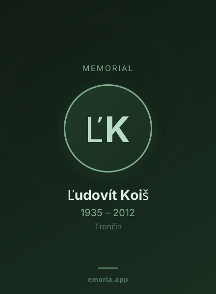 Memorial portrait of Ľudovít Koiš