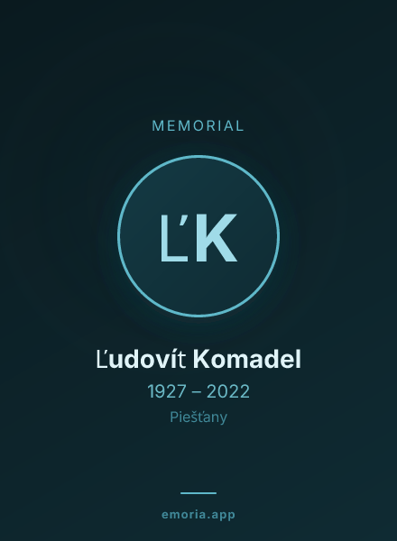 Memorial portrait of Ľudovít Komadel