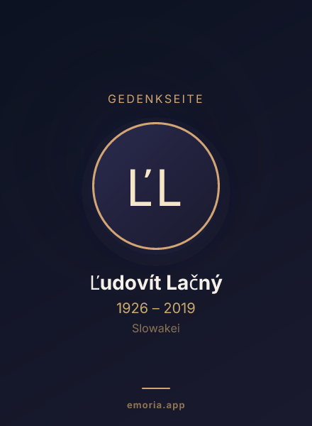 Gedenkportrait von Ľudovít Lačný