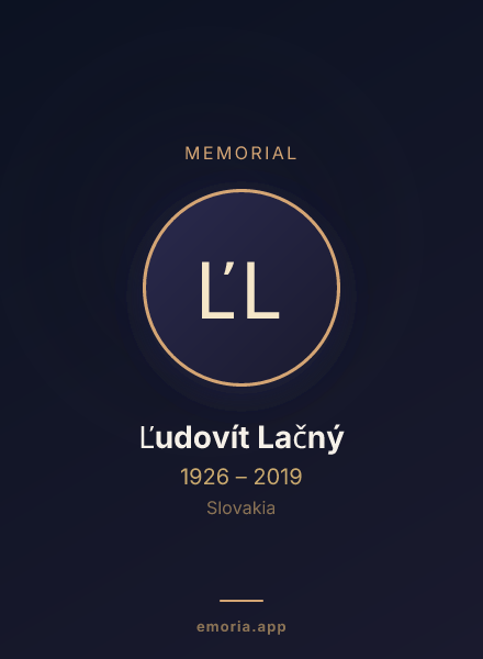 Memorial portrait of Ľudovít Lačný