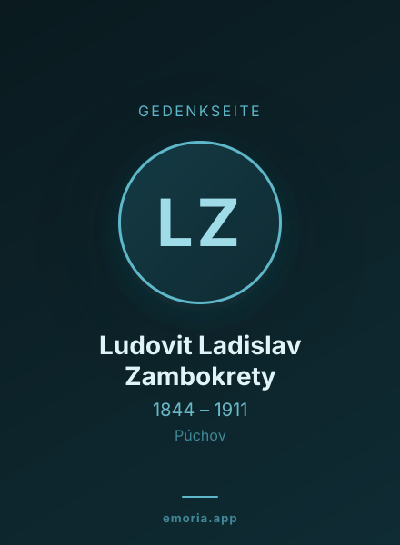 Gedenkportrait von Ludovit Ladislav Zambokrety