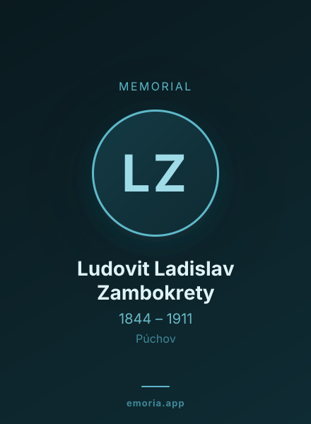 Memorial portrait of Ludovit Ladislav Zambokrety