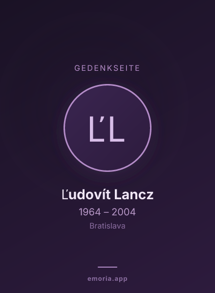 Gedenkportrait von Ľudovít Lancz