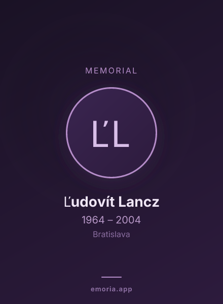 Memorial portrait of Ľudovít Lancz