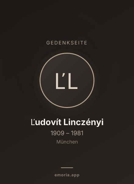 Gedenkportrait von Ľudovít Linczényi