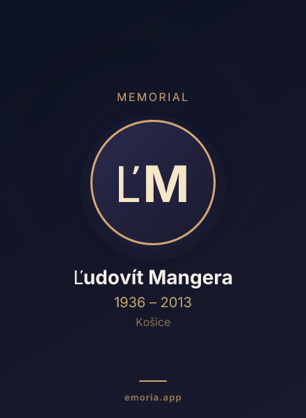Memorial portrait of Ľudovít Mangera