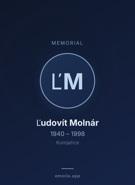 Memorial portrait of Ľudovít Molnár