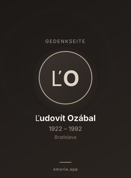Gedenkportrait von Ľudovít Ozábal