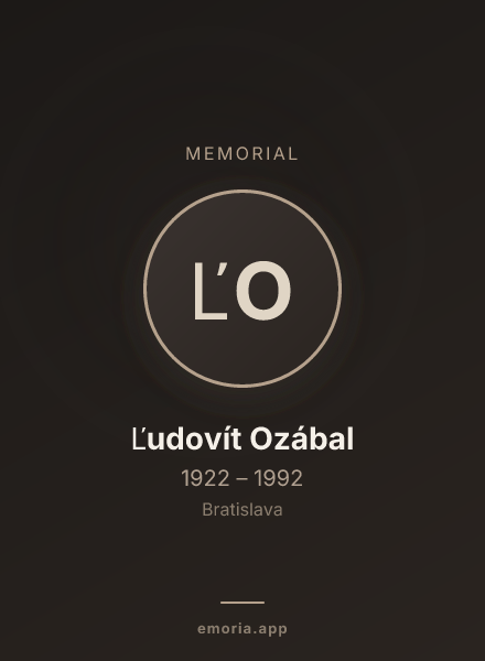 Memorial portrait of Ľudovít Ozábal