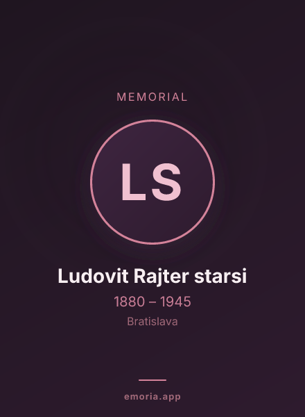 Memorial portrait of Ludovit Rajter starsi