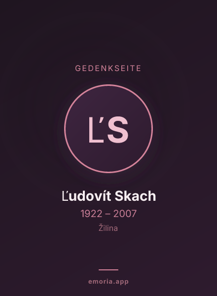 Gedenkportrait von Ľudovít Skach