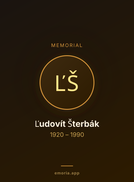 Memorial portrait of Ľudovít Šterbák