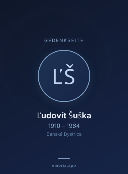 Gedenkportrait von Ľudovít Šuška