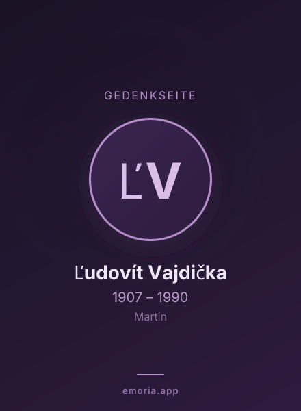Gedenkportrait von Ľudovít Vajdička