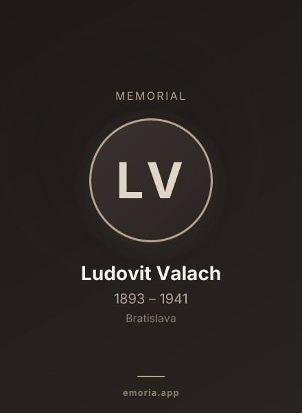 Memorial portrait of Ludovit Valach