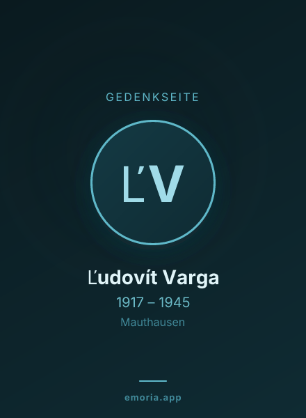 Gedenkportrait von Ľudovít Varga