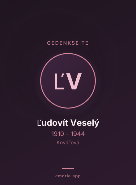 Gedenkportrait von Ľudovít Veselý