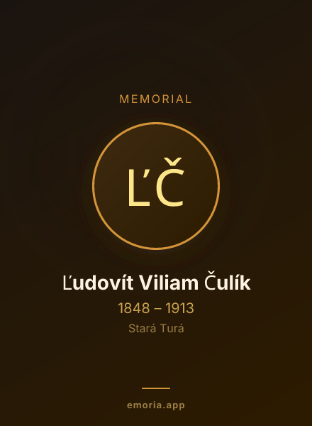 Memorial portrait of Ľudovít Viliam Čulík