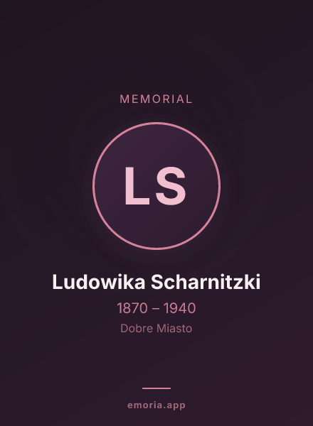 Memorial portrait of Ludowika Scharnitzki