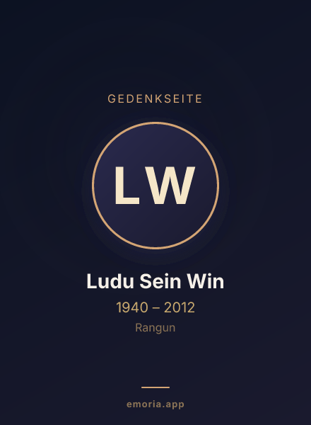 Gedenkportrait von Ludu Sein Win
