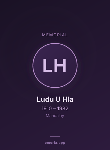 Memorial portrait of Ludu U Hla
