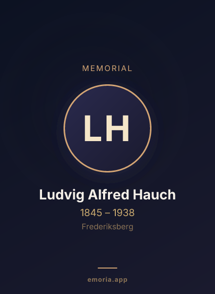 Memorial portrait of Ludvig Alfred Hauch