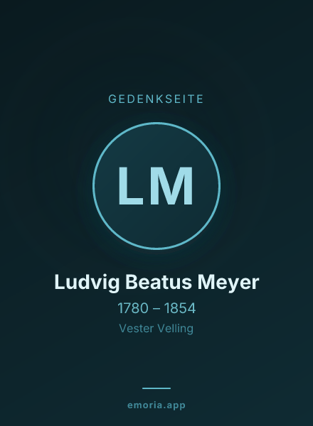Gedenkportrait von Ludvig Beatus Meyer