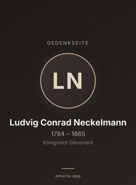 Gedenkportrait von Ludvig Conrad Neckelmann