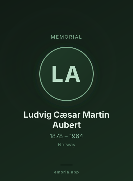 Memorial portrait of Ludvig Cæsar Martin Aubert