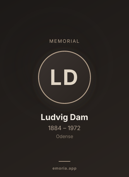 Memorial portrait of Ludvig Dam