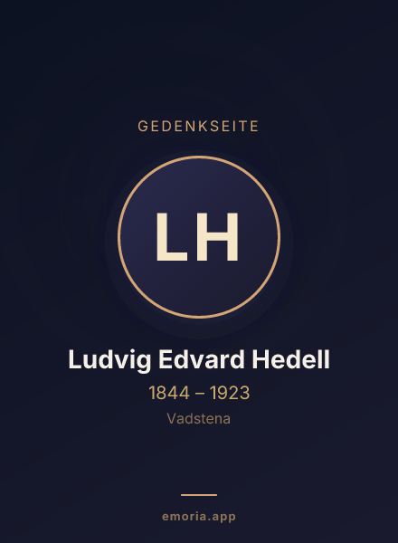 Gedenkportrait von Ludvig Edvard Hedell