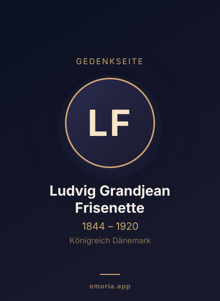 Gedenkportrait von Ludvig Grandjean Frisenette