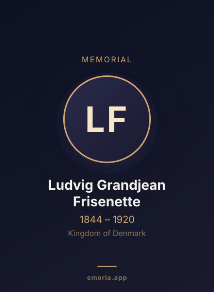 Memorial portrait of Ludvig Grandjean Frisenette
