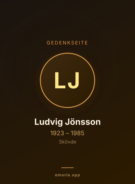 Gedenkportrait von Ludvig Jönsson