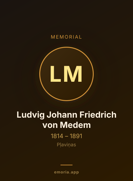 Memorial portrait of Ludvig Johann Friedrich von Medem