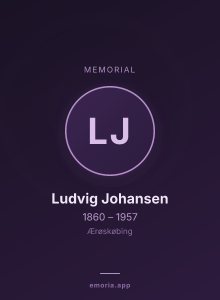 Memorial portrait of Ludvig Johansen