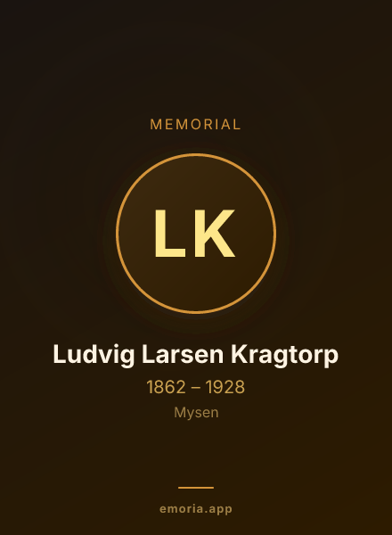 Memorial portrait of Ludvig Larsen Kragtorp