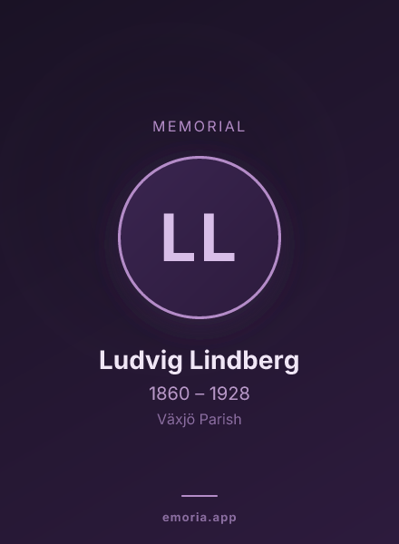 Memorial portrait of Ludvig Lindberg
