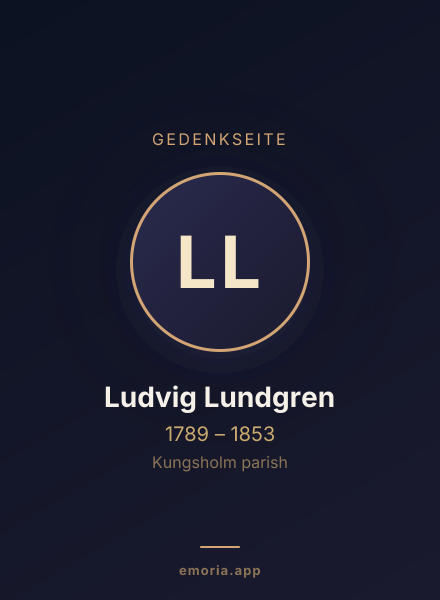 Gedenkportrait von Ludvig Lundgren