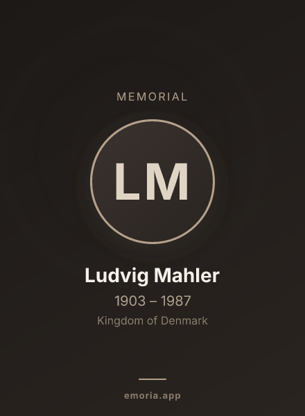 Memorial portrait of Ludvig Mahler