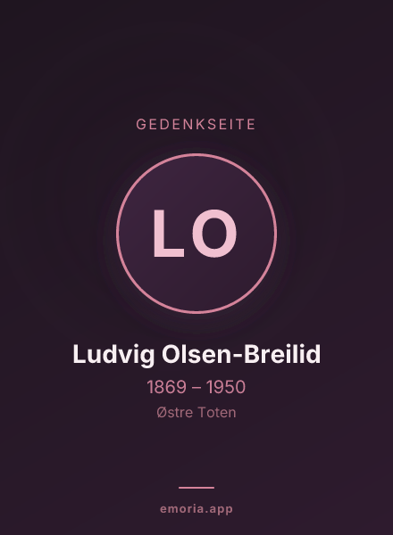 Gedenkportrait von Ludvig Olsen-Breilid