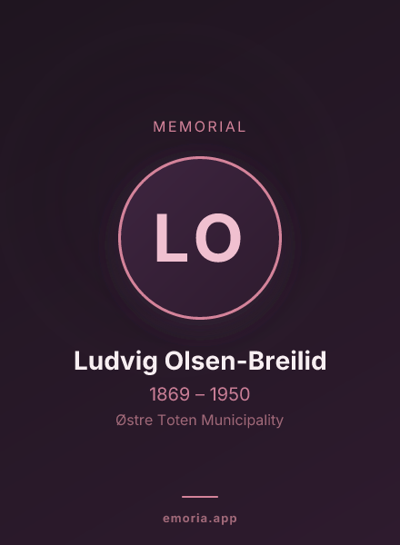 Memorial portrait of Ludvig Olsen-Breilid